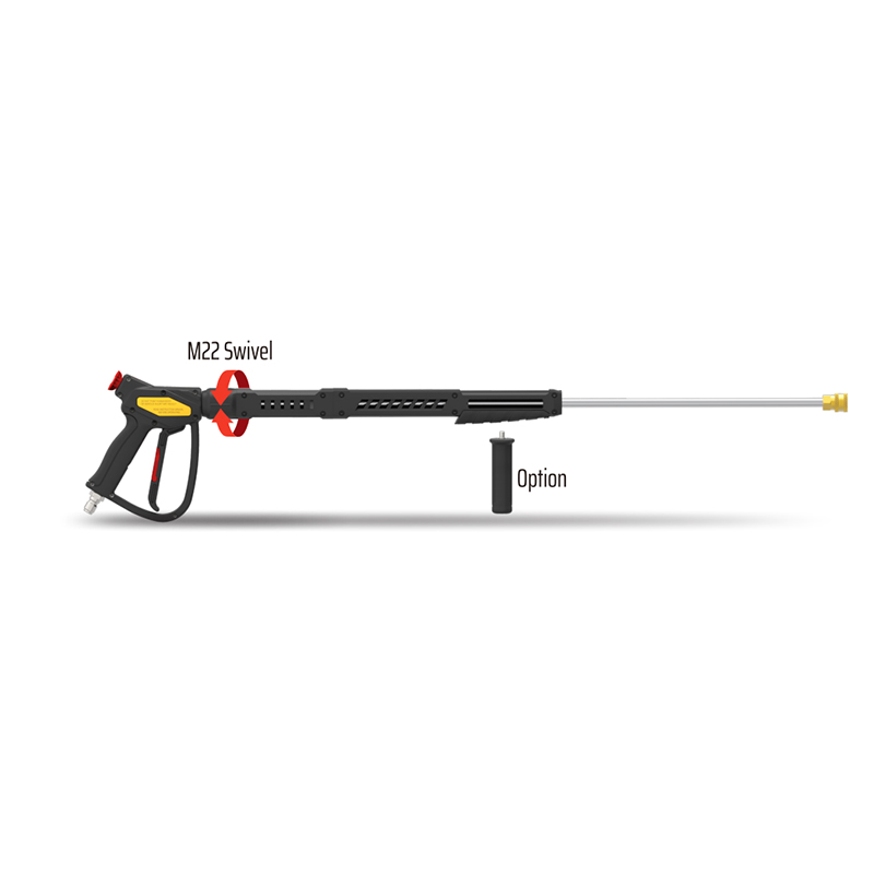 Súng áp lực bằng thép không gỉ 5000psi và bộ đũa xoay